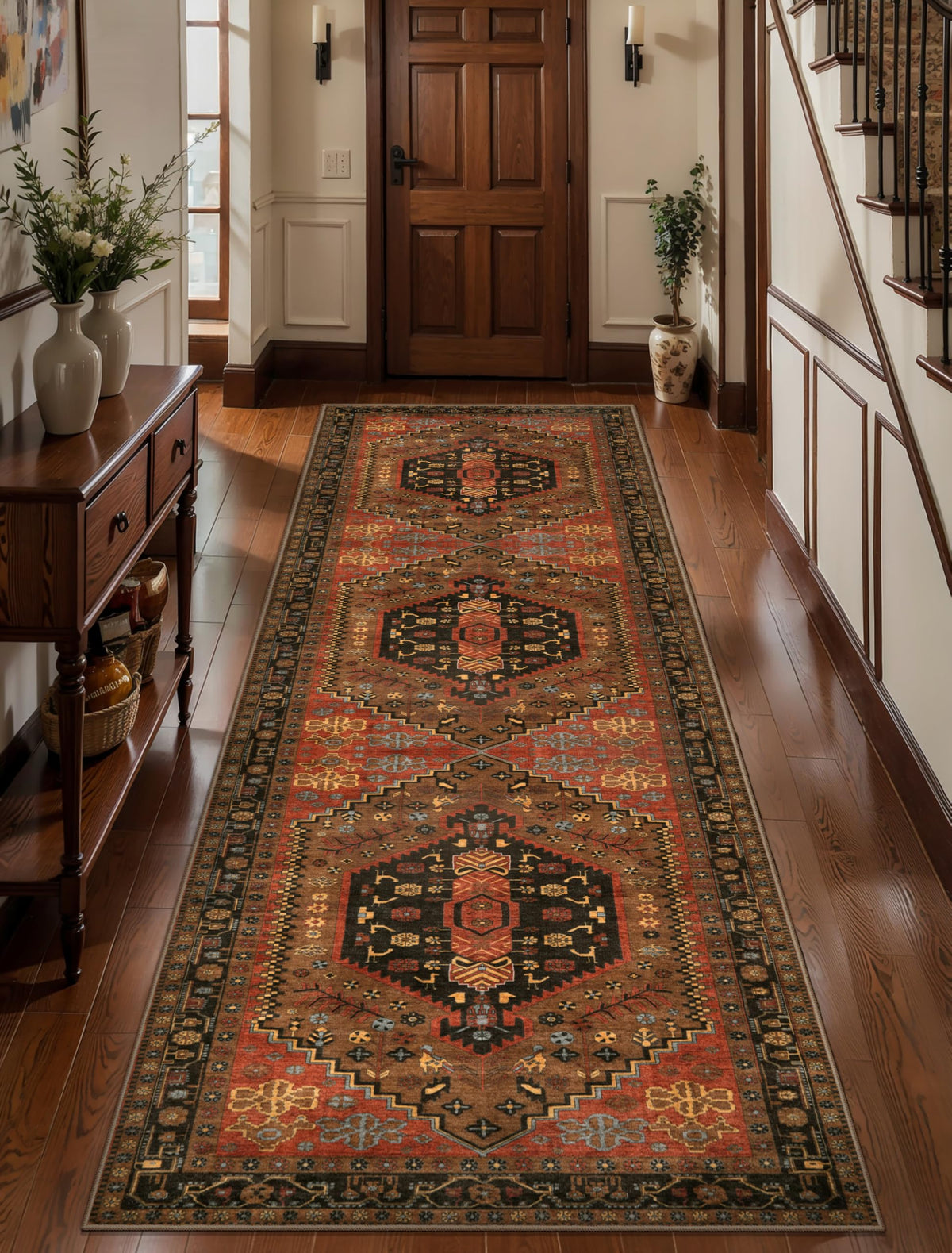 Ciicool Washable 3x5 Area Rug,Boho Non-Slip Indoor Mat for Entryway Kitchen