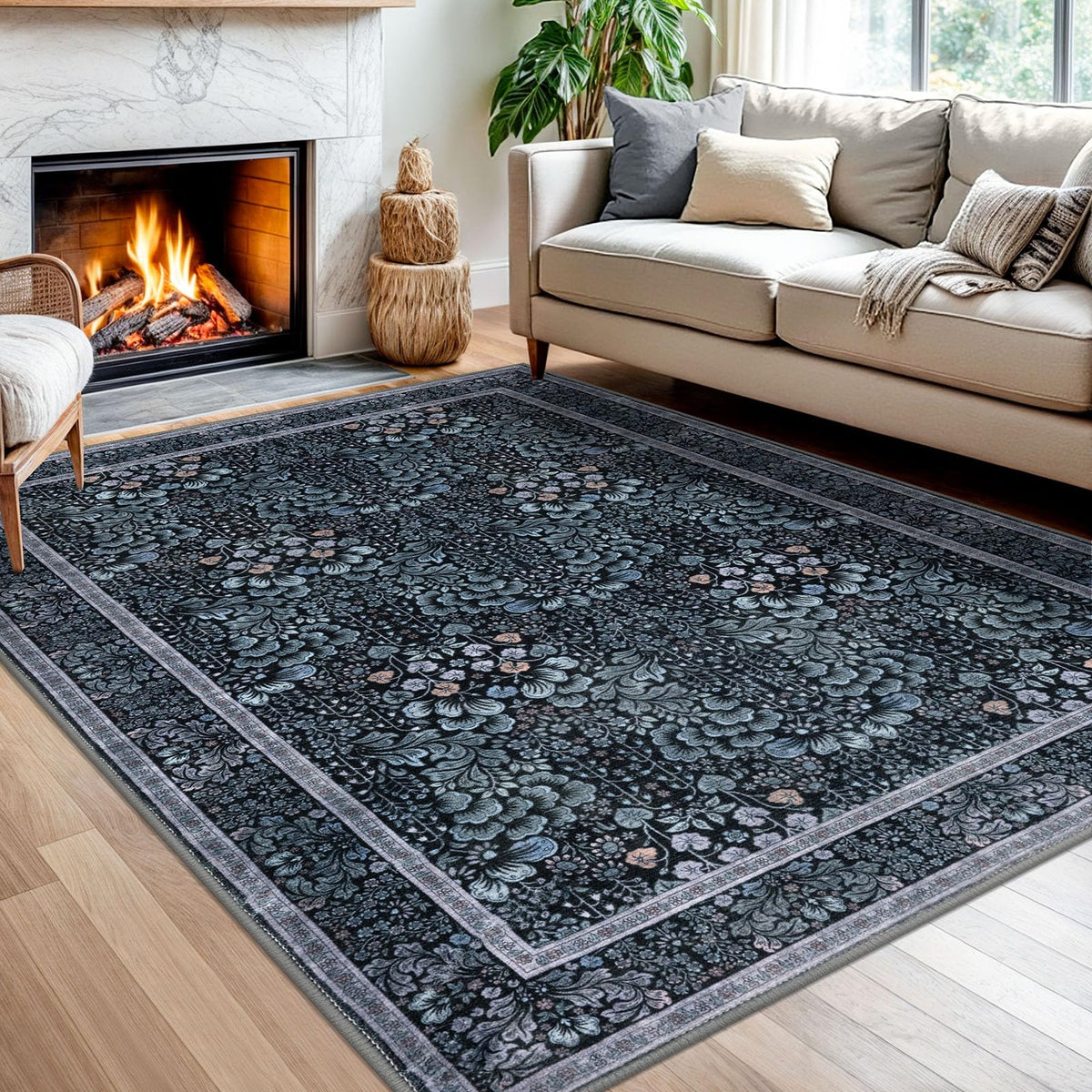 SIILOOM 2x3 Small Washable Area Rug Entryway Door Mat Indoor Kitchen Runner
