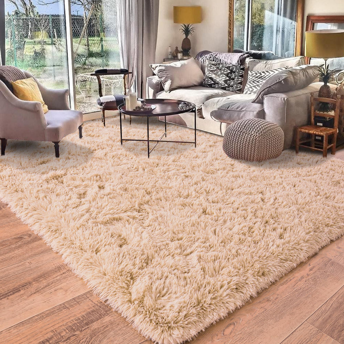 Small Black Area Rug, 2x3 Rug for Bedroom Shaggy Throw Rugs for Dorm Rug, Soft Shag Carpet for Kids Room, Plush Comfy Fluffy Bedside Rug for Home Decor Aesthetic