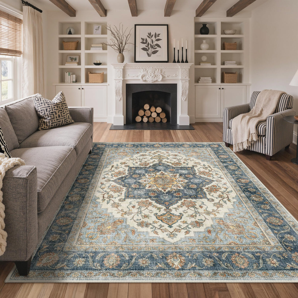 GENIMO 2x5 Washable Runner Rug Non Slip for Hallway, Light Taupe Brown