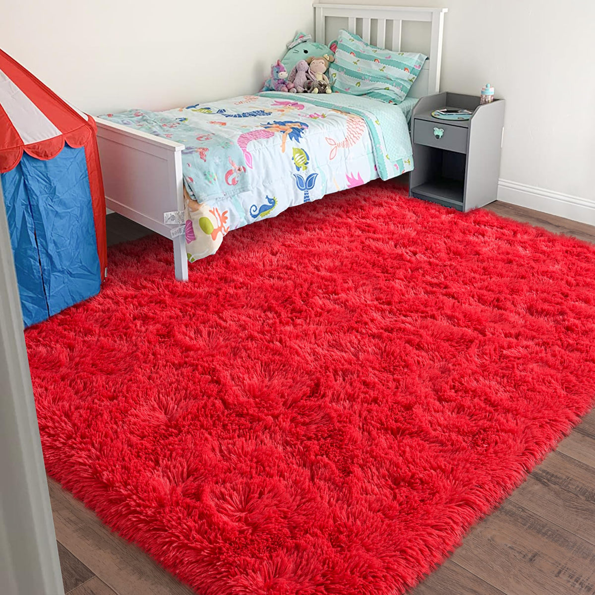 Small Black Area Rug, 2x3 Rug for Bedroom Shaggy Throw Rugs for Dorm Rug, Soft Shag Carpet for Kids Room, Plush Comfy Fluffy Bedside Rug for Home Decor Aesthetic