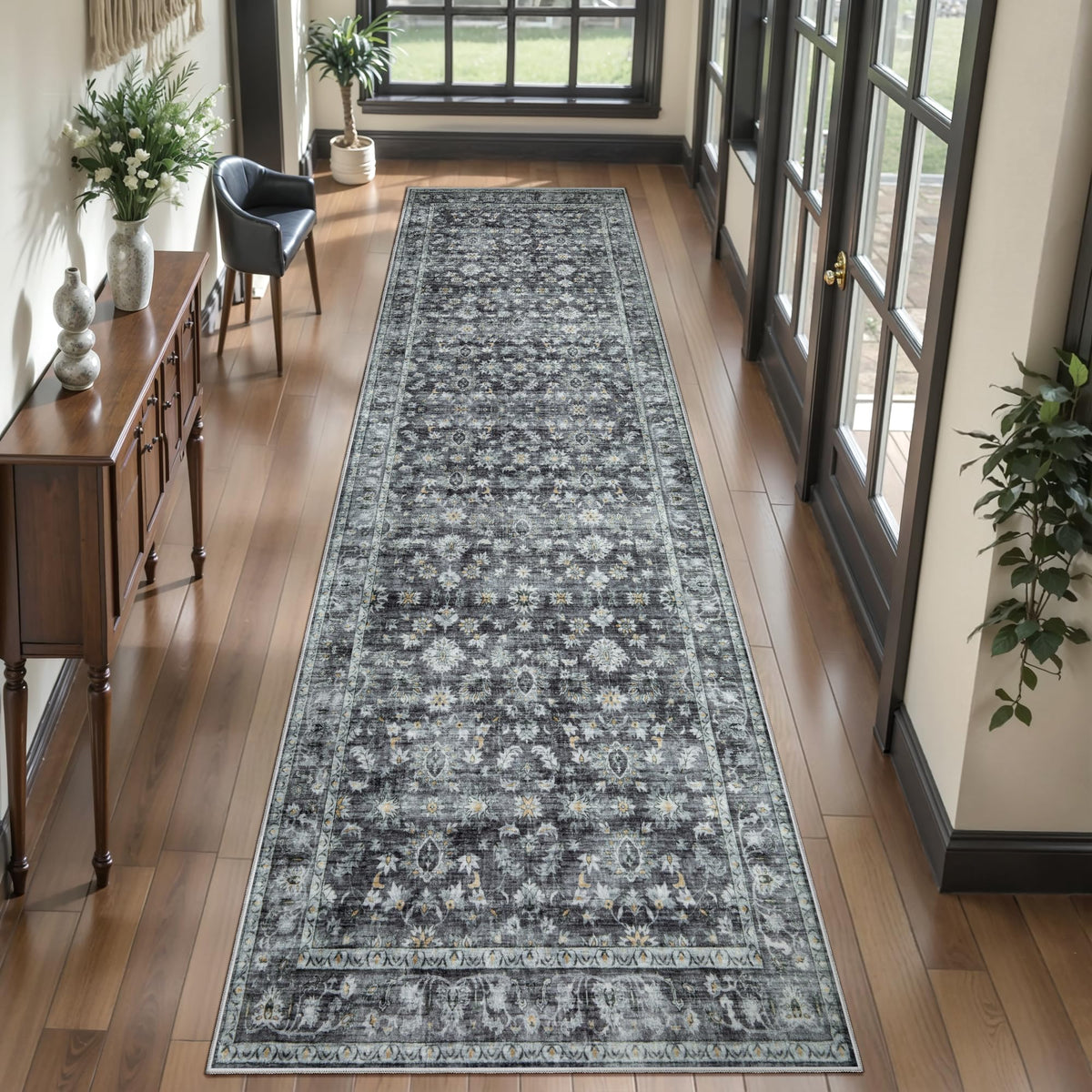 Ciicool Washable 3x5 Area Rug,Boho Non-Slip Indoor Mat for Entryway Kitchen