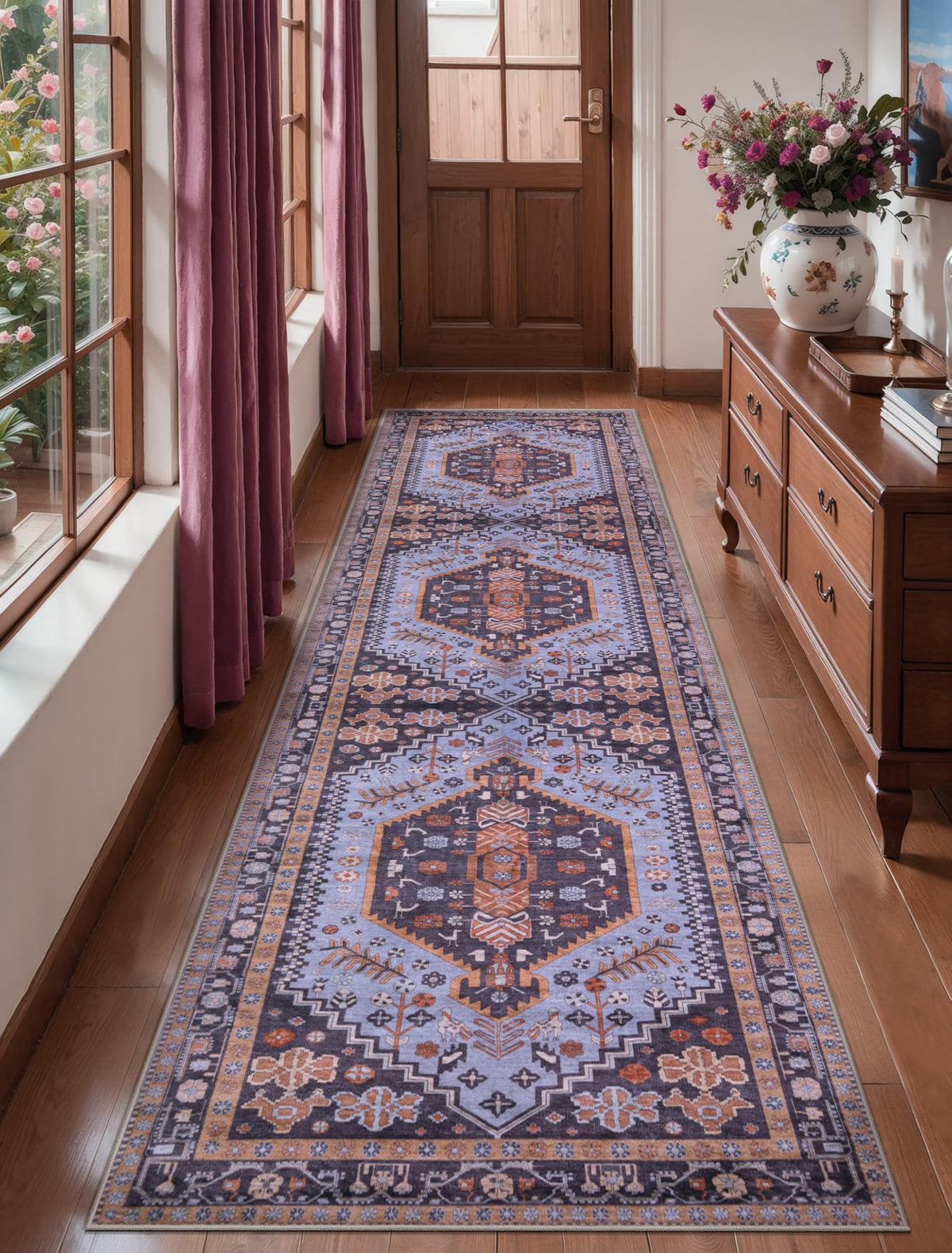 Ciicool Washable 3x5 Area Rug,Boho Non-Slip Indoor Mat for Entryway Kitchen