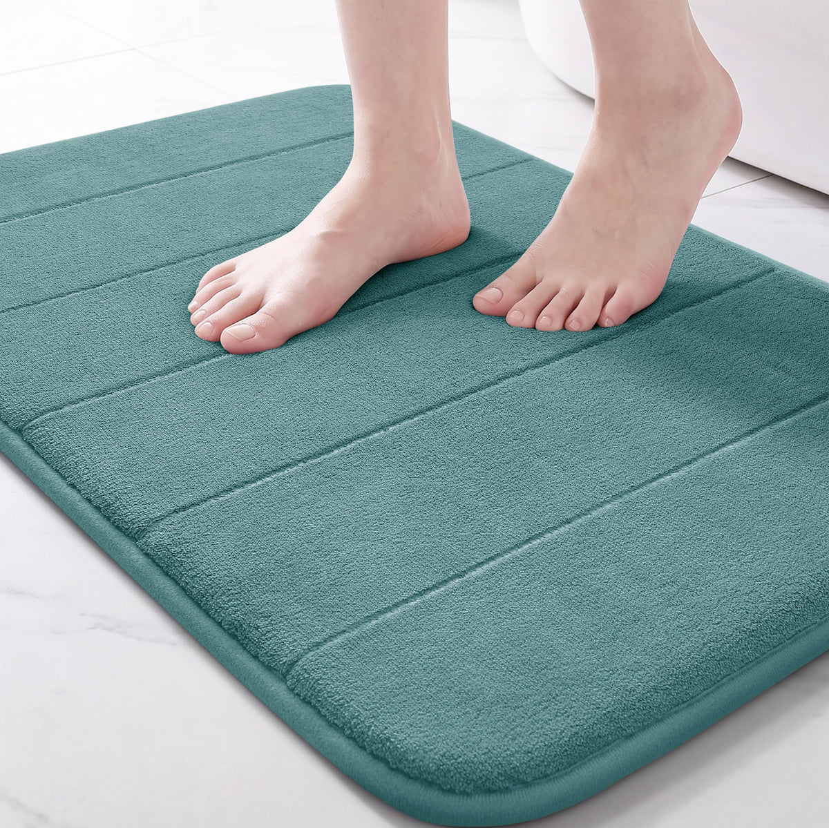 Yimobra Memory Foam Bath Mat, Super Soft & Absorbent Bathroom Rug, Grey