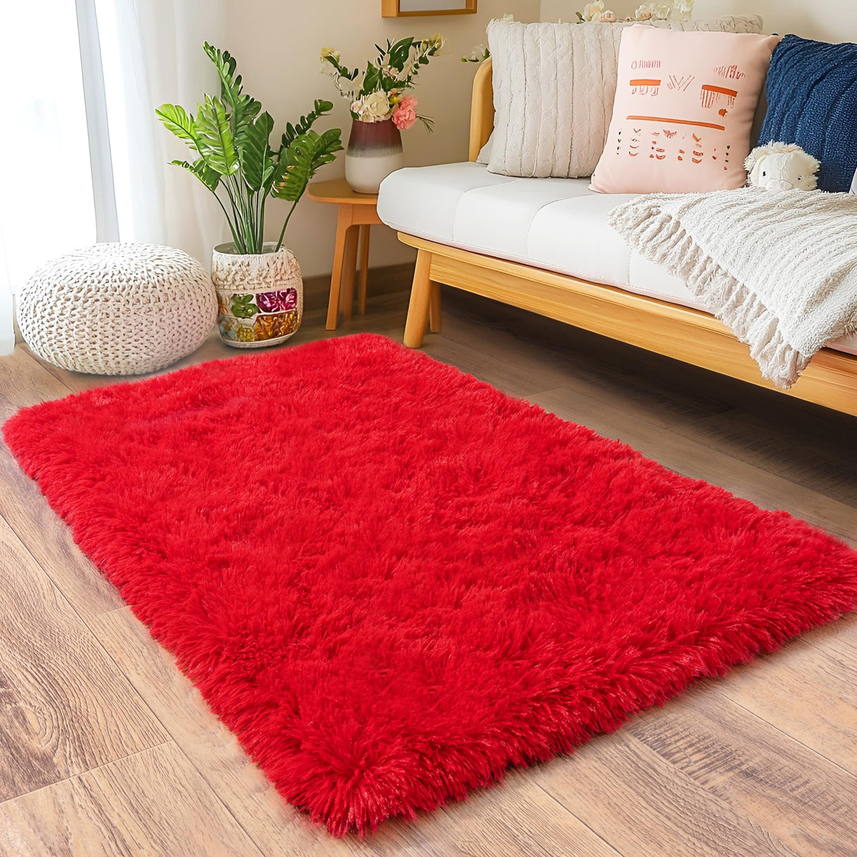 Small Black Area Rug, 2x3 Rug for Bedroom Shaggy Throw Rugs for Dorm Rug, Soft Shag Carpet for Kids Room, Plush Comfy Fluffy Bedside Rug for Home Decor Aesthetic