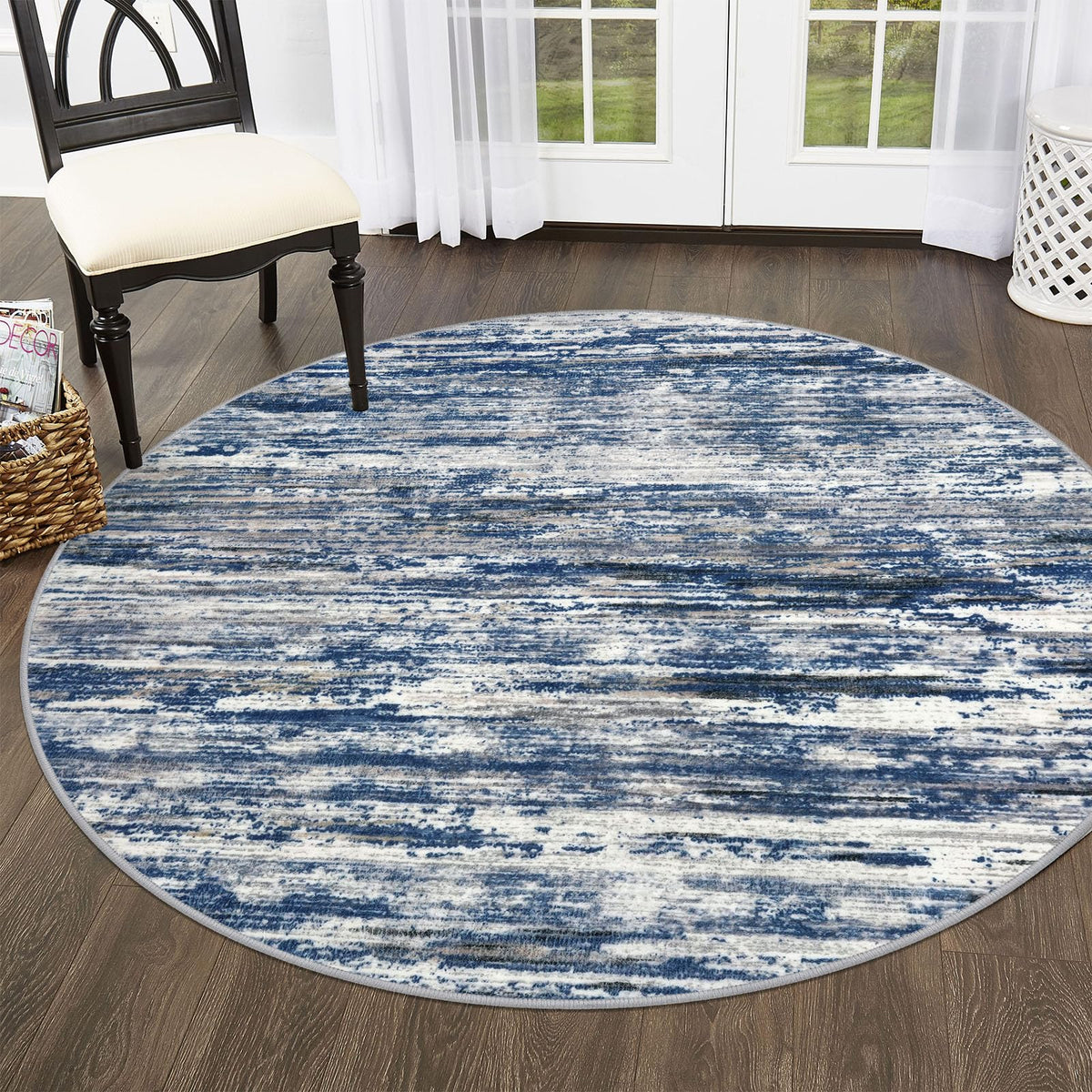 SIILOOM 3x5 Washable Area Rug Non Slip Door Mat Indoor for Entryway Bedside