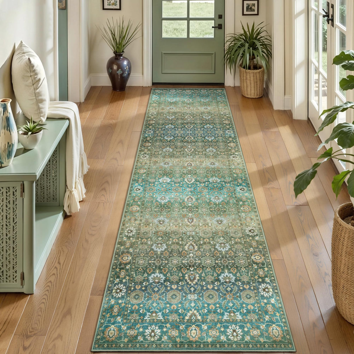 Ciicool Washable 3x5 Area Rug,Boho Non-Slip Indoor Mat for Entryway Kitchen