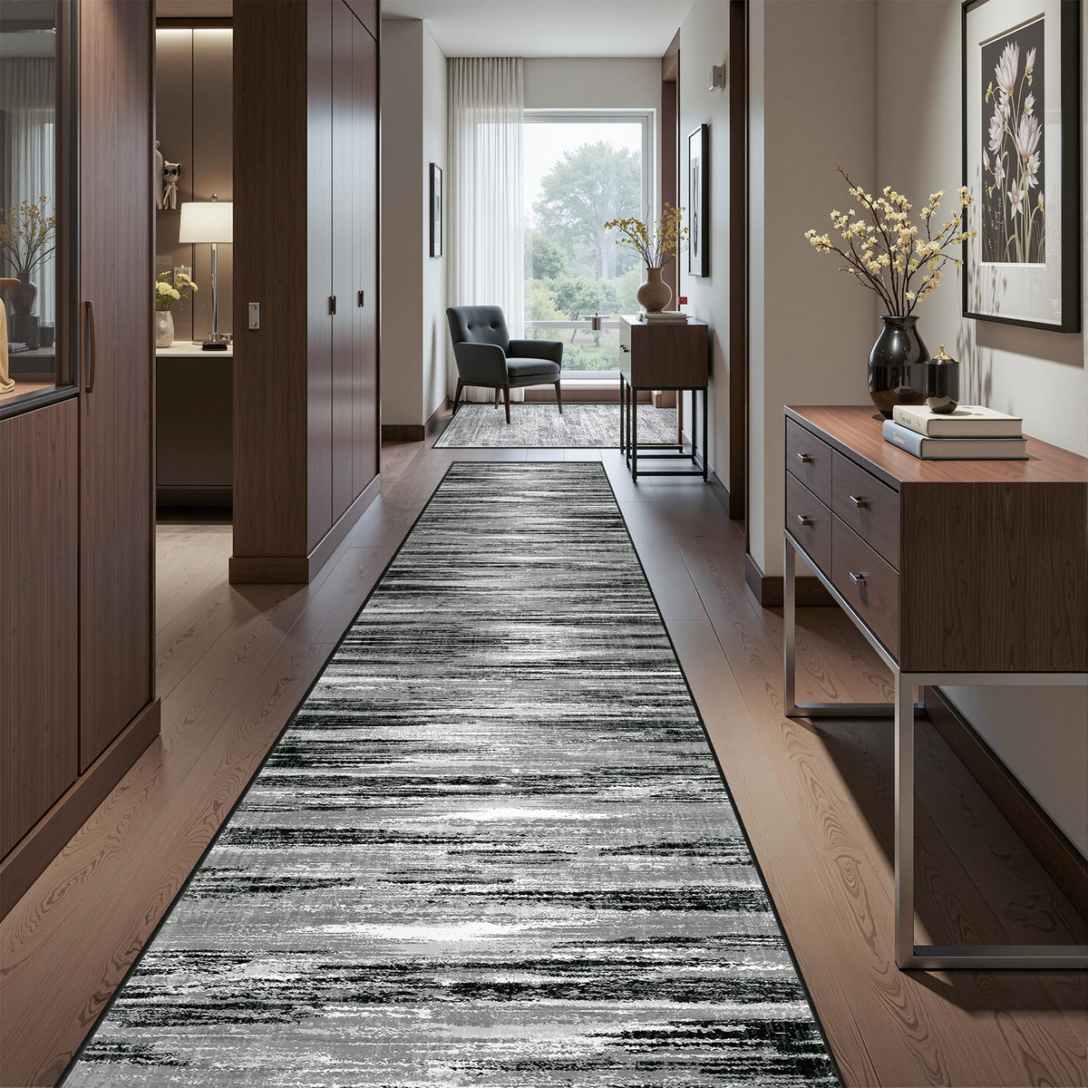 2x8 Runner Rug Non Slip,Washable Hallway Runner Rug,Beige