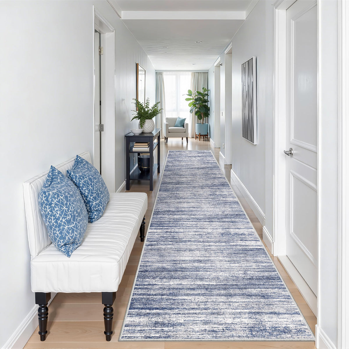 2x8 Runner Rug Non Slip,Washable Hallway Runner Rug,Beige