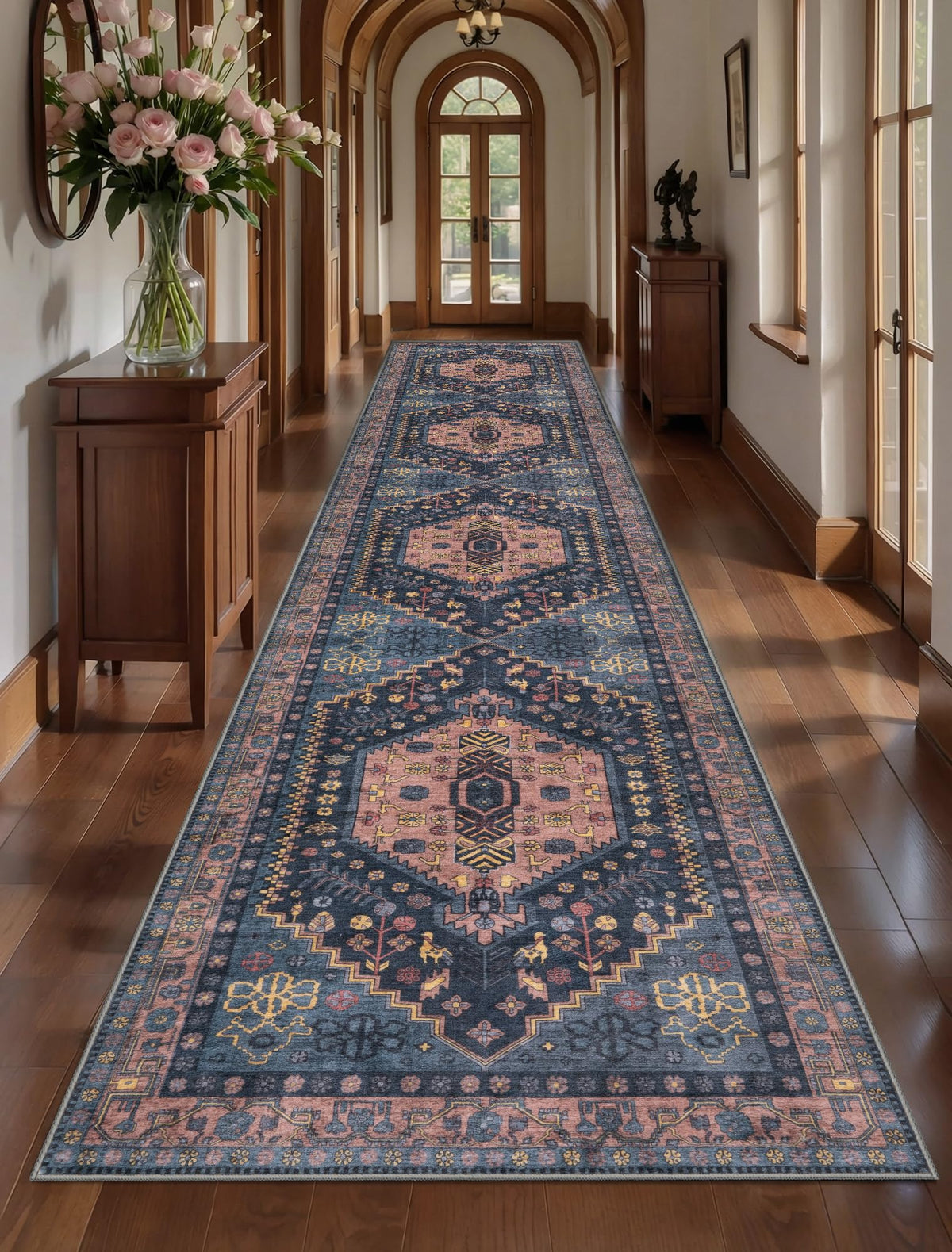 Ciicool Washable 3x5 Area Rug,Boho Non-Slip Indoor Mat for Entryway Kitchen