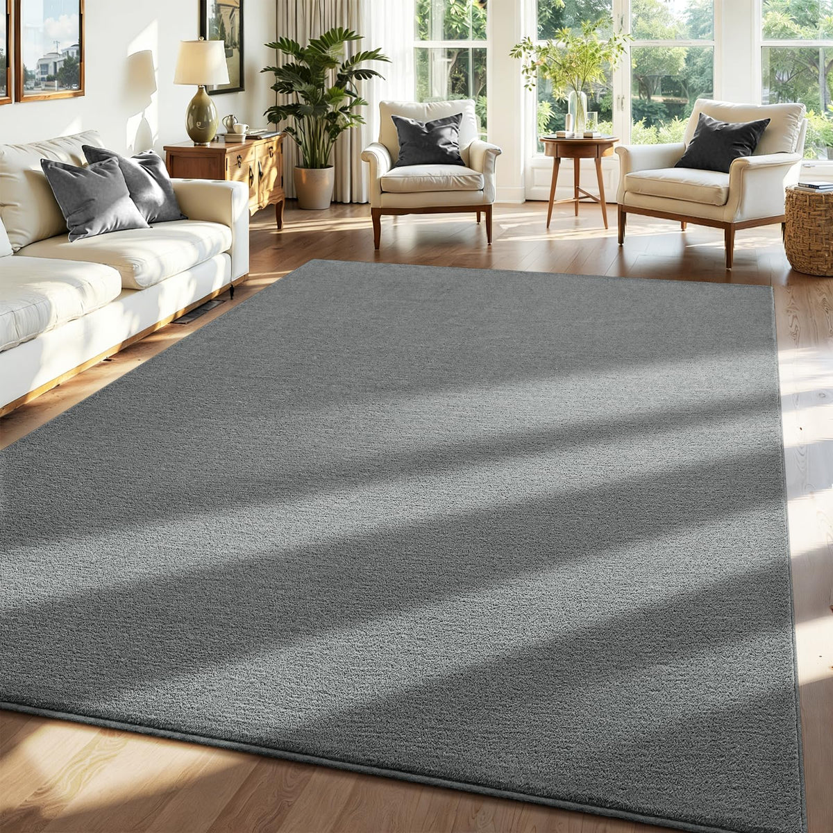ISEAU 2x6 Soft Runner Rug for Hallway, Washable and Non-Slip, Black