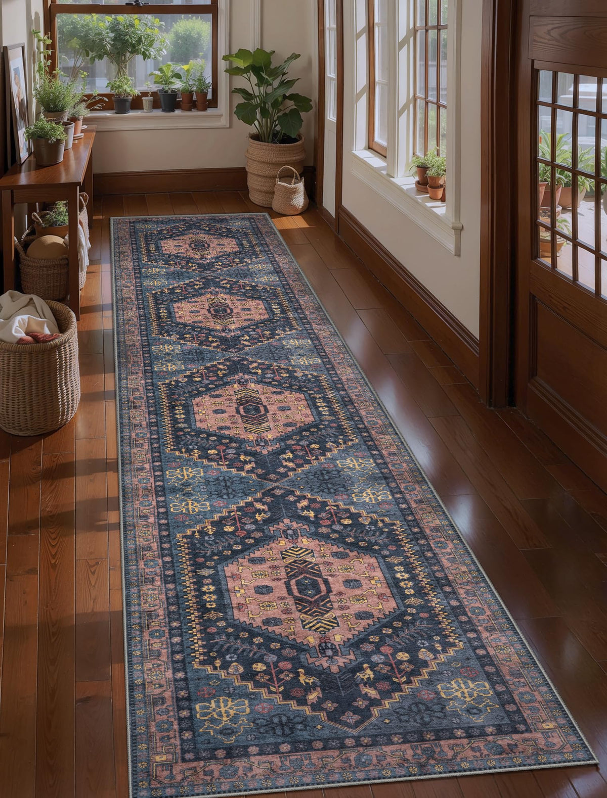 Ciicool Washable 3x5 Area Rug,Boho Non-Slip Indoor Mat for Entryway Kitchen