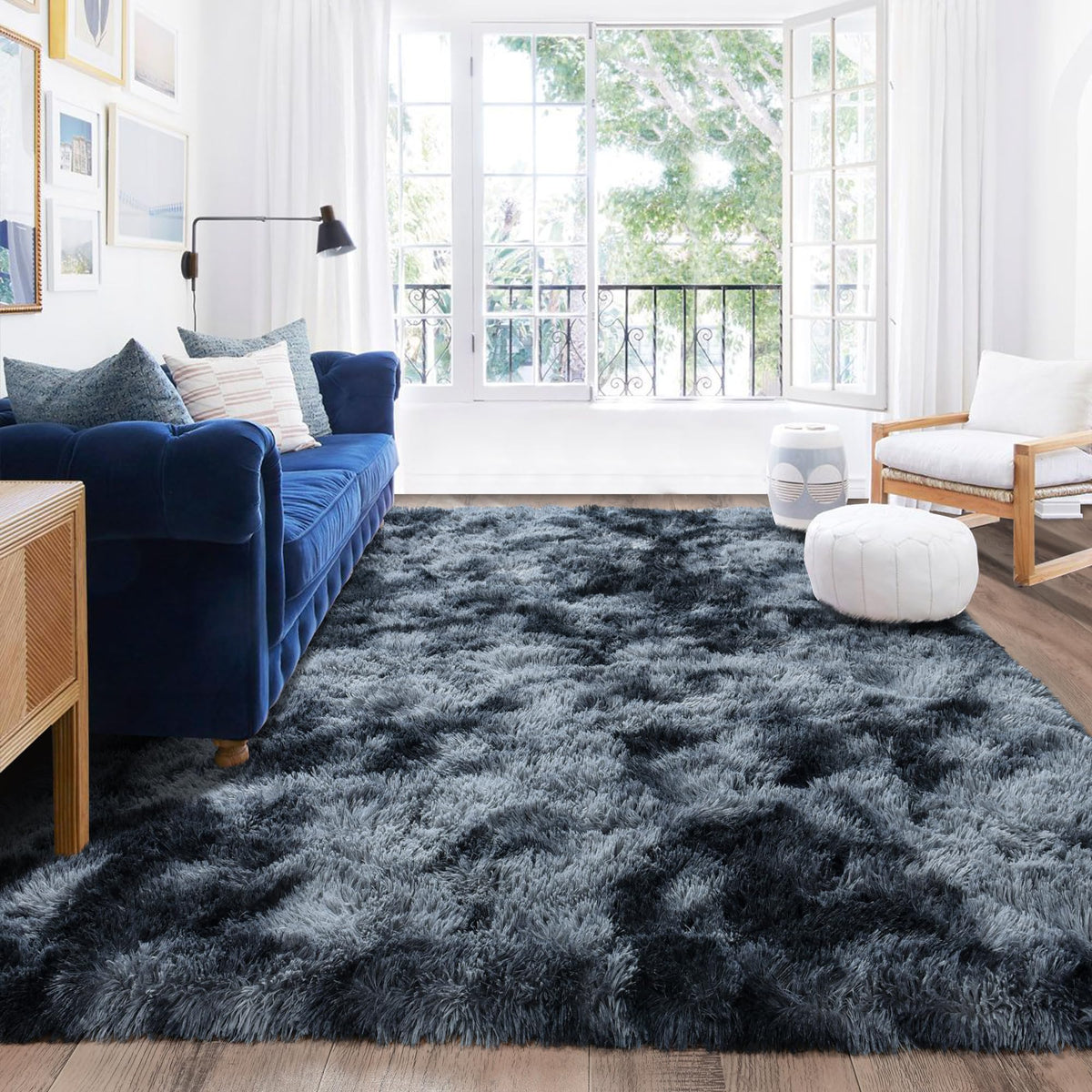 Small Black Area Rug, 2x3 Rug for Bedroom Shaggy Throw Rugs for Dorm Rug, Soft Shag Carpet for Kids Room, Plush Comfy Fluffy Bedside Rug for Home Decor Aesthetic