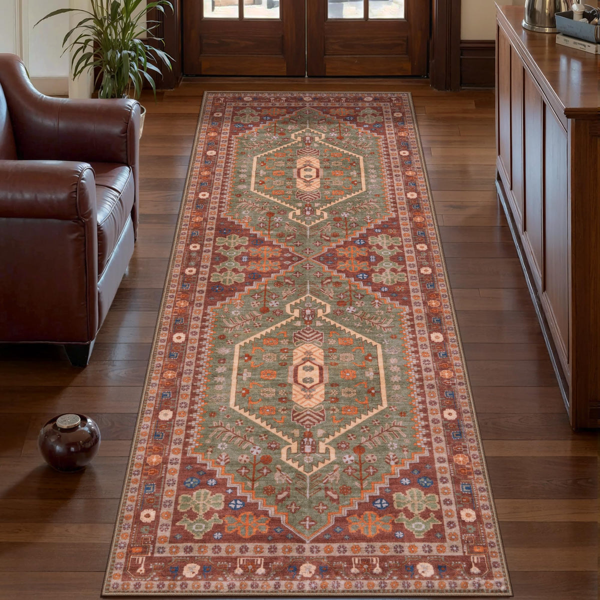 Ciicool Washable 3x5 Area Rug,Boho Non-Slip Indoor Mat for Entryway Kitchen