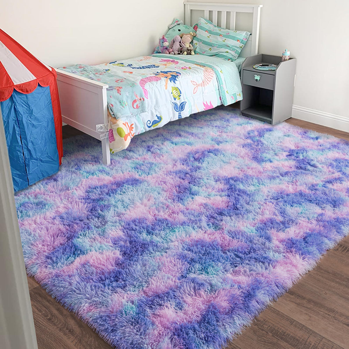 Small Black Area Rug, 2x3 Rug for Bedroom Shaggy Throw Rugs for Dorm Rug, Soft Shag Carpet for Kids Room, Plush Comfy Fluffy Bedside Rug for Home Decor Aesthetic