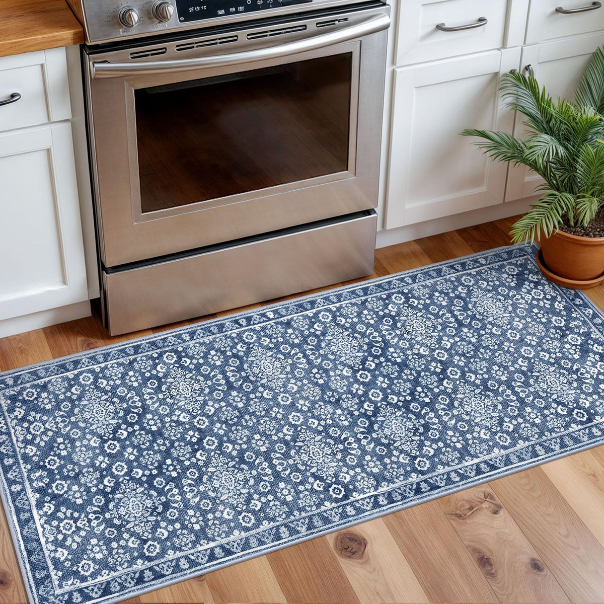 Vintage Washable Entryway Rug 2x3 Small Area Rug Non Slip Door Mat
