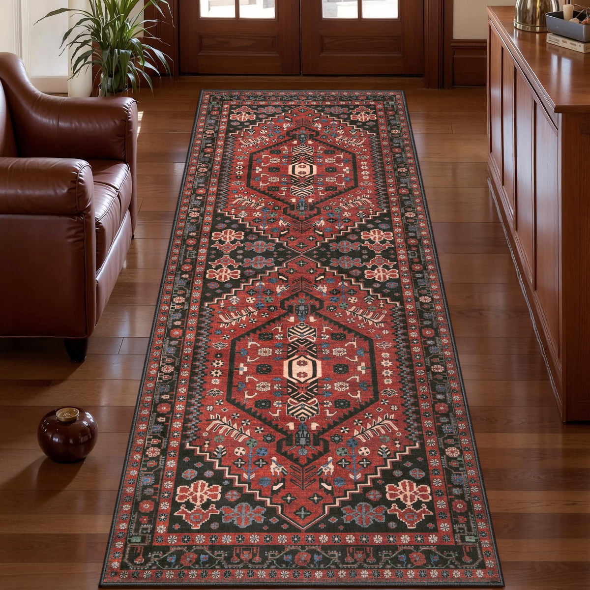 Ciicool Washable 3x5 Area Rug,Boho Non-Slip Indoor Mat for Entryway Kitchen