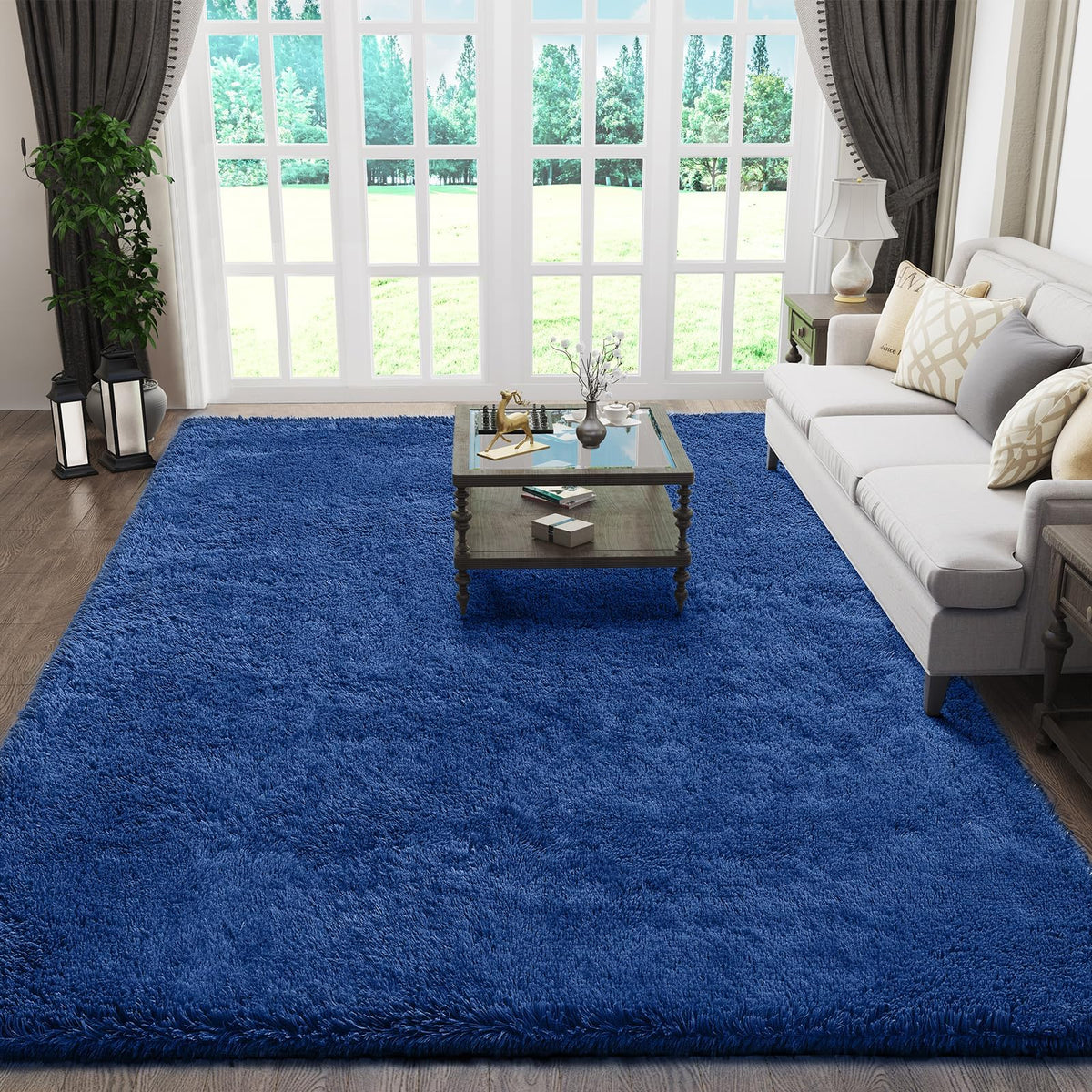 Ophanie 2x6 Washable Runner Rug for Hallway,Non-Slip Fluffy Soft Bedside Rugs, Bedroom Living Room Grey Shaggy Gray Carpet for Kids Girls Boys Dorm Nursery Home Decor Aesthetic