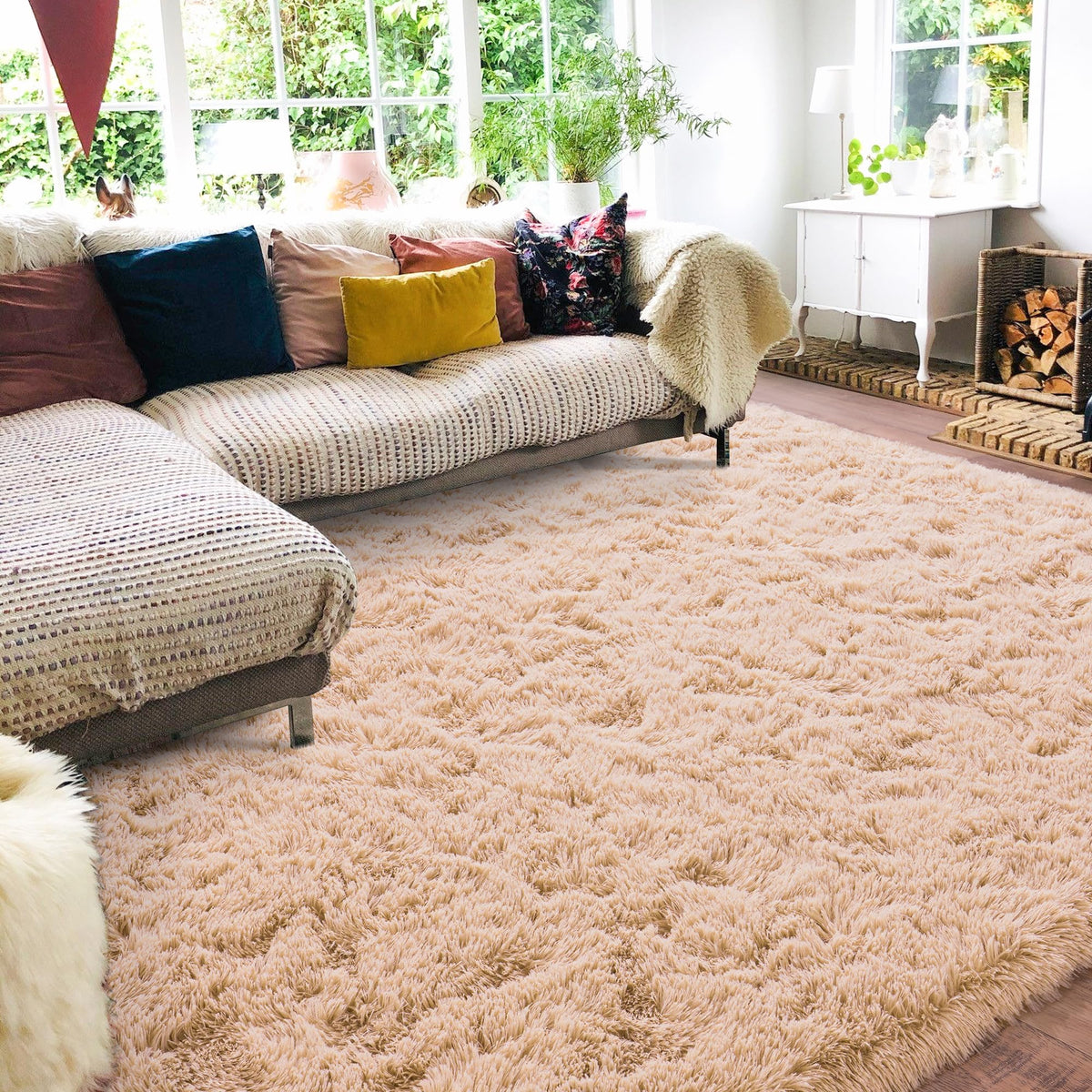 Small Black Area Rug, 2x3 Rug for Bedroom Shaggy Throw Rugs for Dorm Rug, Soft Shag Carpet for Kids Room, Plush Comfy Fluffy Bedside Rug for Home Decor Aesthetic