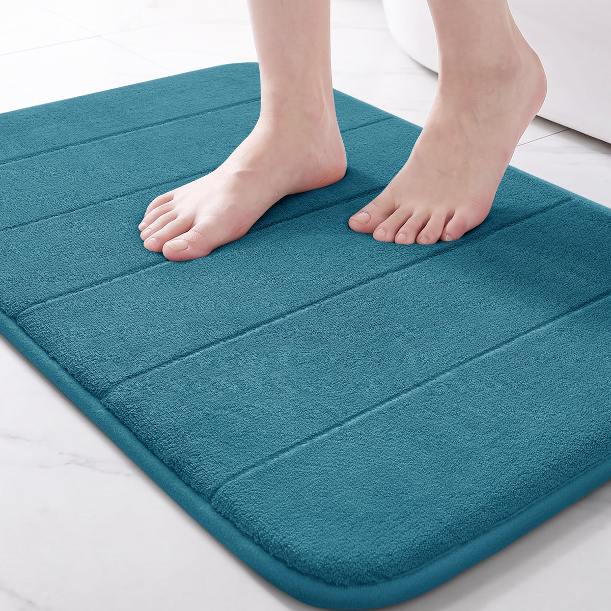 Yimobra Memory Foam Bath Mat, Super Soft & Absorbent Bathroom Rug, Grey