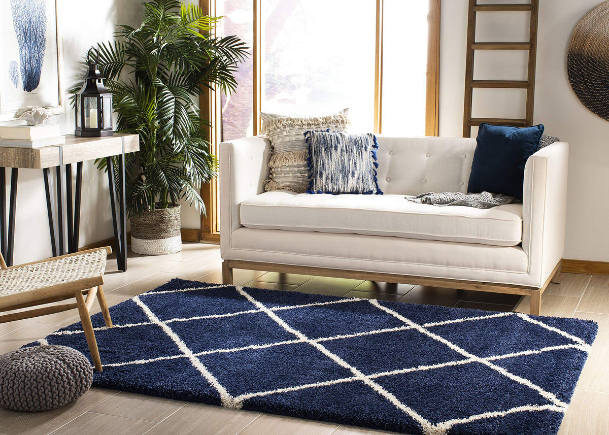 SAFAVIEH Hudson Shag Accent Rug 2'x3', Soft Distressed Grey & Ivory SGH281K
