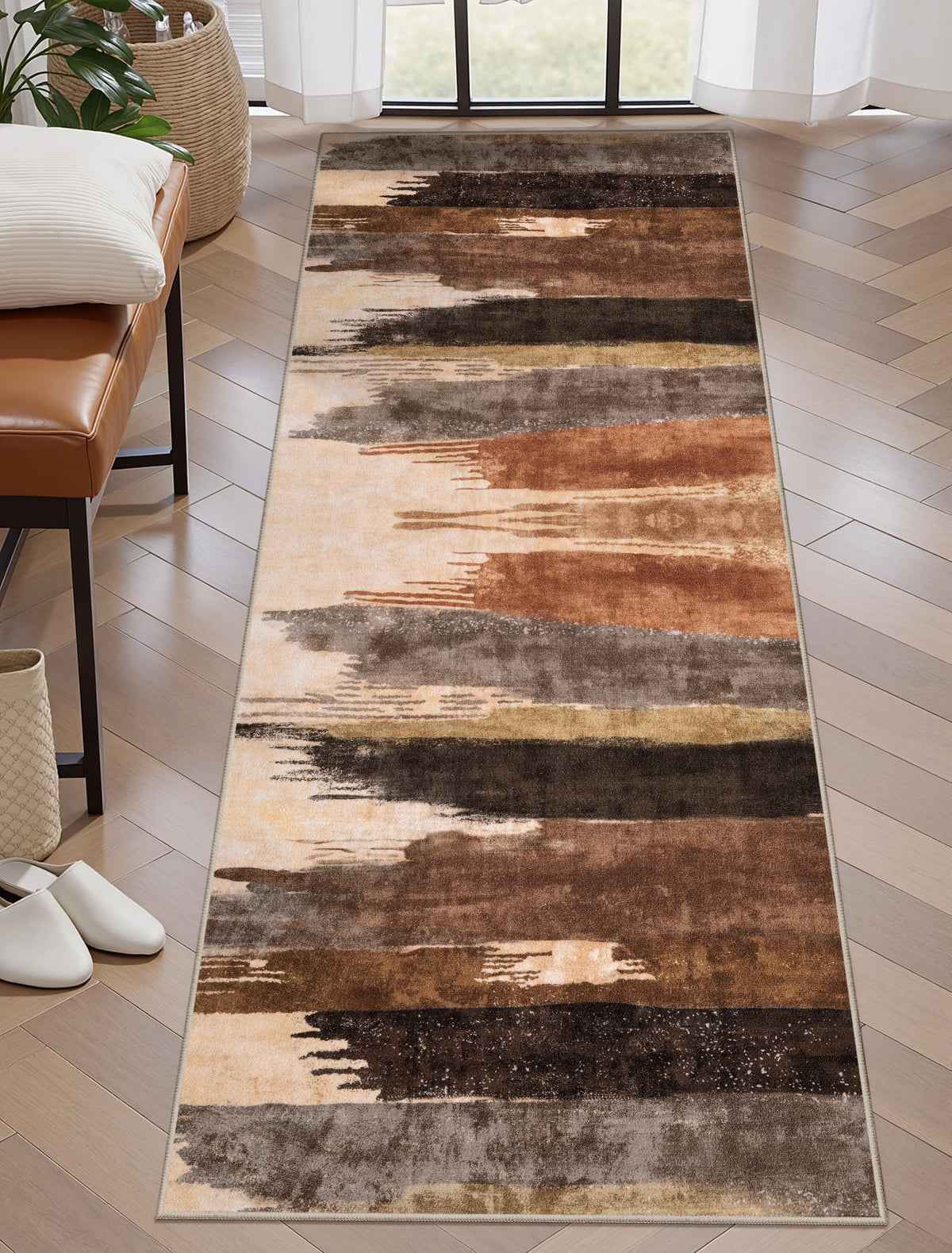 Ciicool Washable Area Rug 2x3 Entryway Rug, Modern Abstract Entry Mat Navy