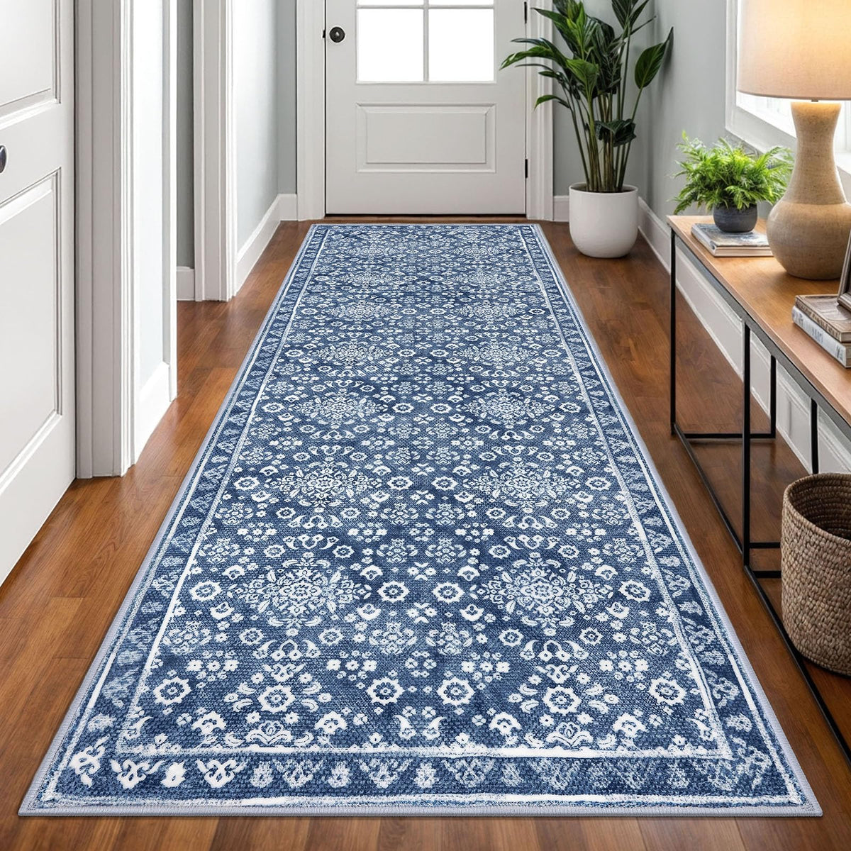 Vintage Washable Entryway Rug 2x3 Small Area Rug Non Slip Door Mat