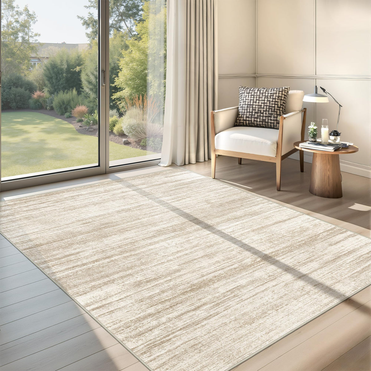 2x8 Runner Rug Non Slip,Washable Hallway Runner Rug,Beige