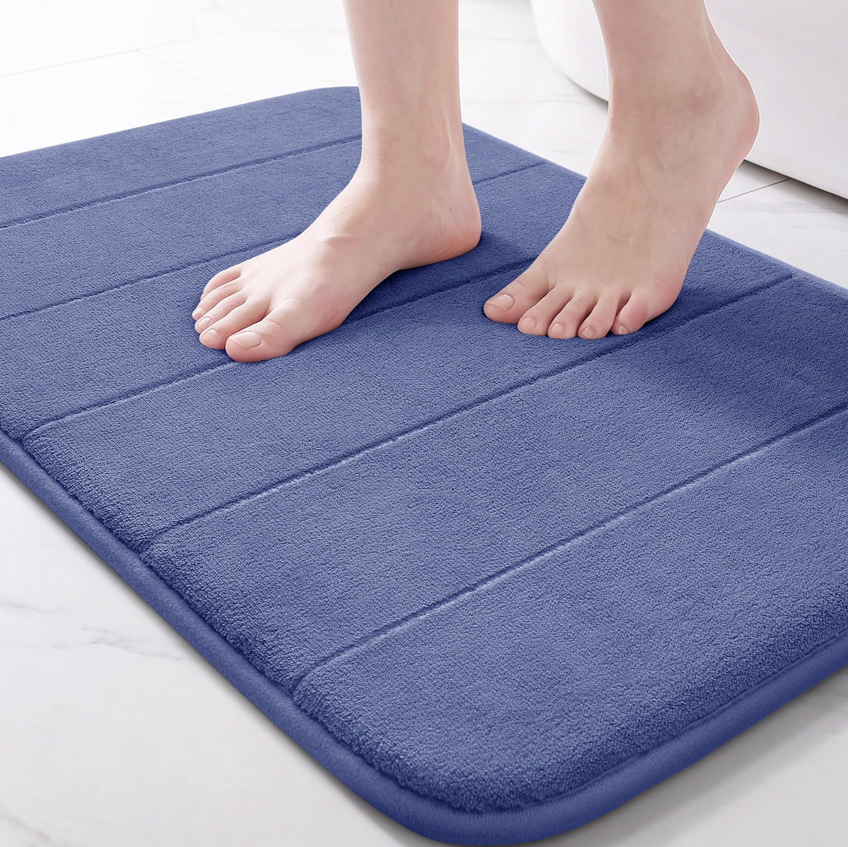 Yimobra Memory Foam Bath Mat, Super Soft & Absorbent Bathroom Rug, Grey