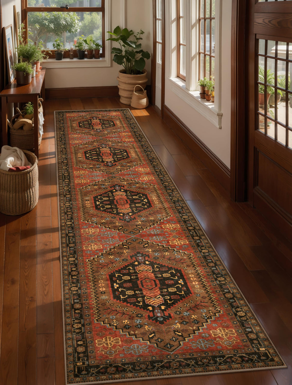 Ciicool Washable 3x5 Area Rug,Boho Non-Slip Indoor Mat for Entryway Kitchen