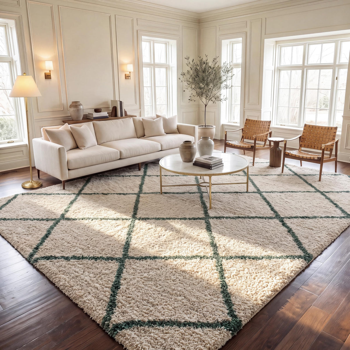 SAFAVIEH Hudson Shag Accent Rug 2'x3', Soft Distressed Grey & Ivory SGH281K