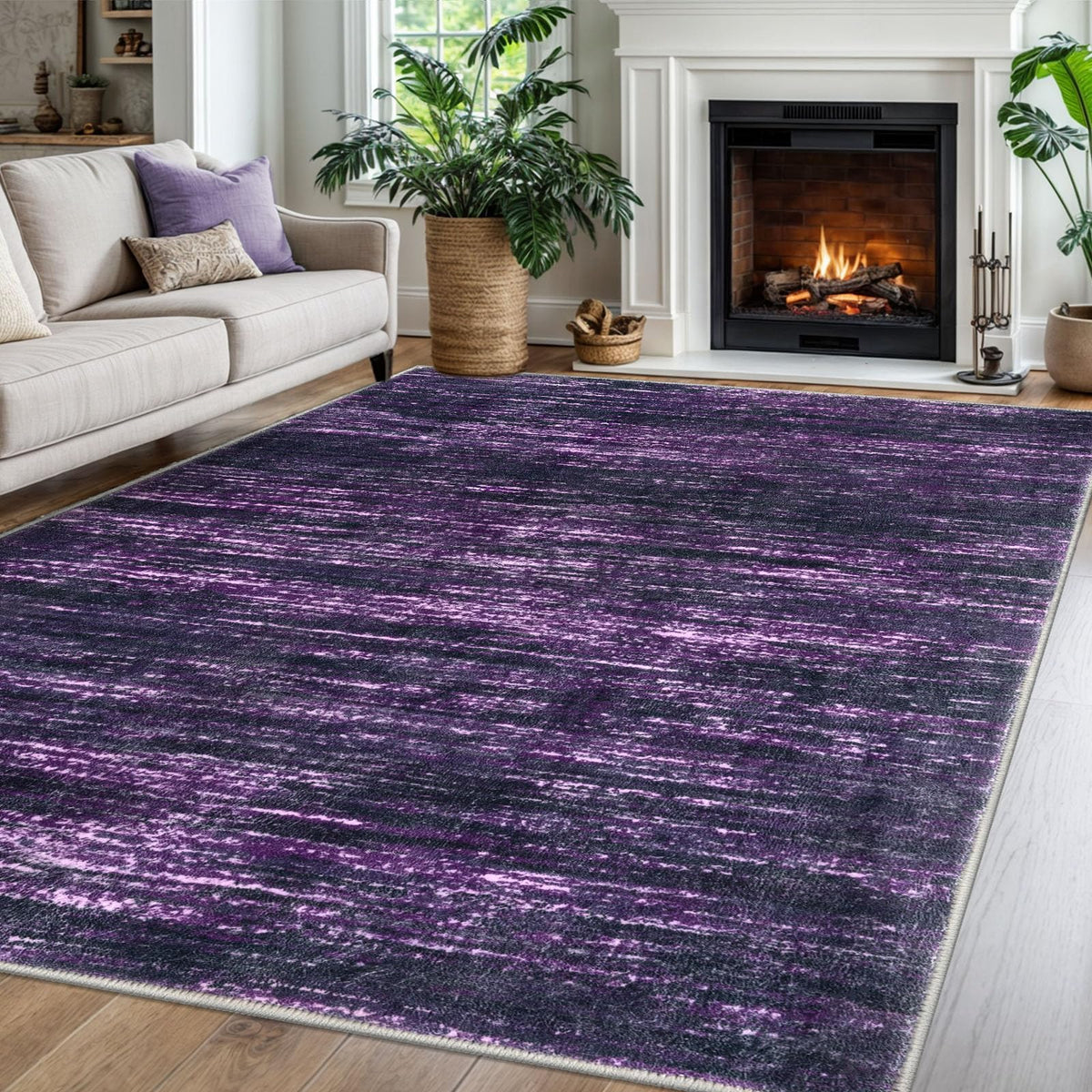 SIILOOM 3x5 Washable Area Rug Non Slip Door Mat Indoor for Entryway Bedside