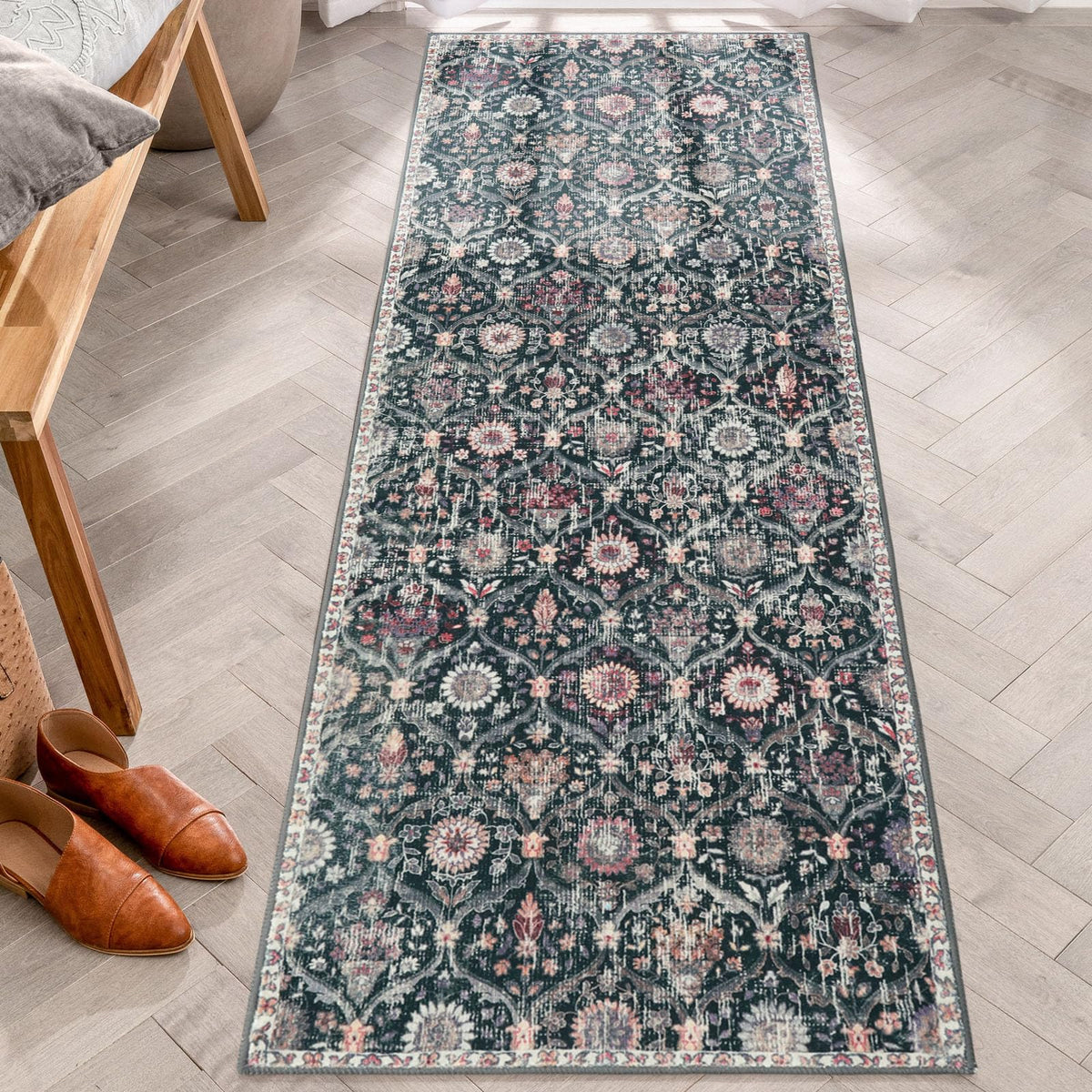 Lahome Washable Rugs for Entryway, 2x3 Kitchen Rugs Non Slip Washable