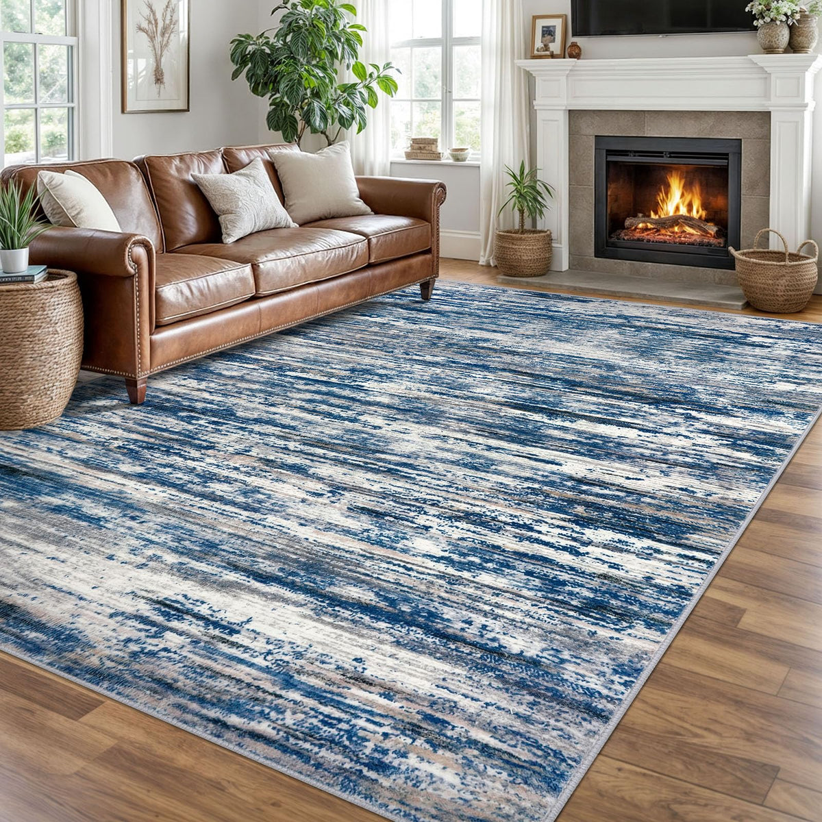 SIILOOM 3x5 Washable Area Rug Non Slip Door Mat Indoor for Entryway Bedside