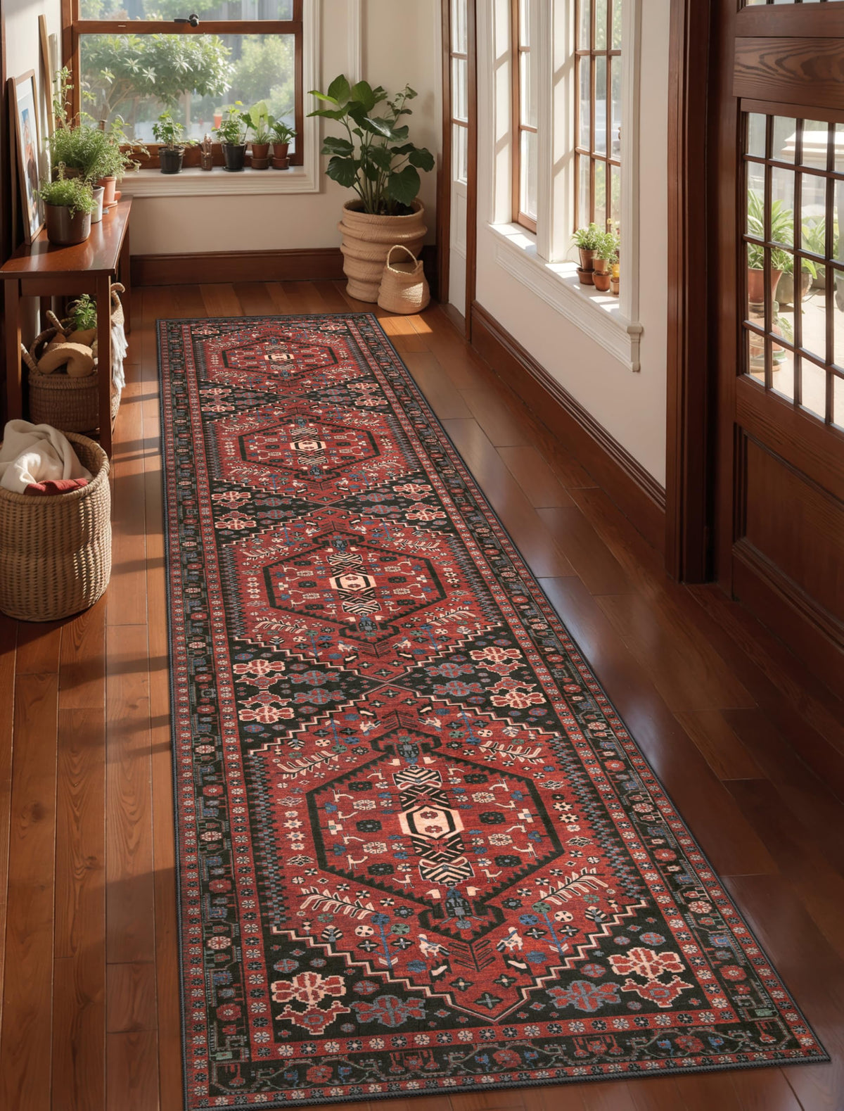 Ciicool Washable 3x5 Area Rug,Boho Non-Slip Indoor Mat for Entryway Kitchen