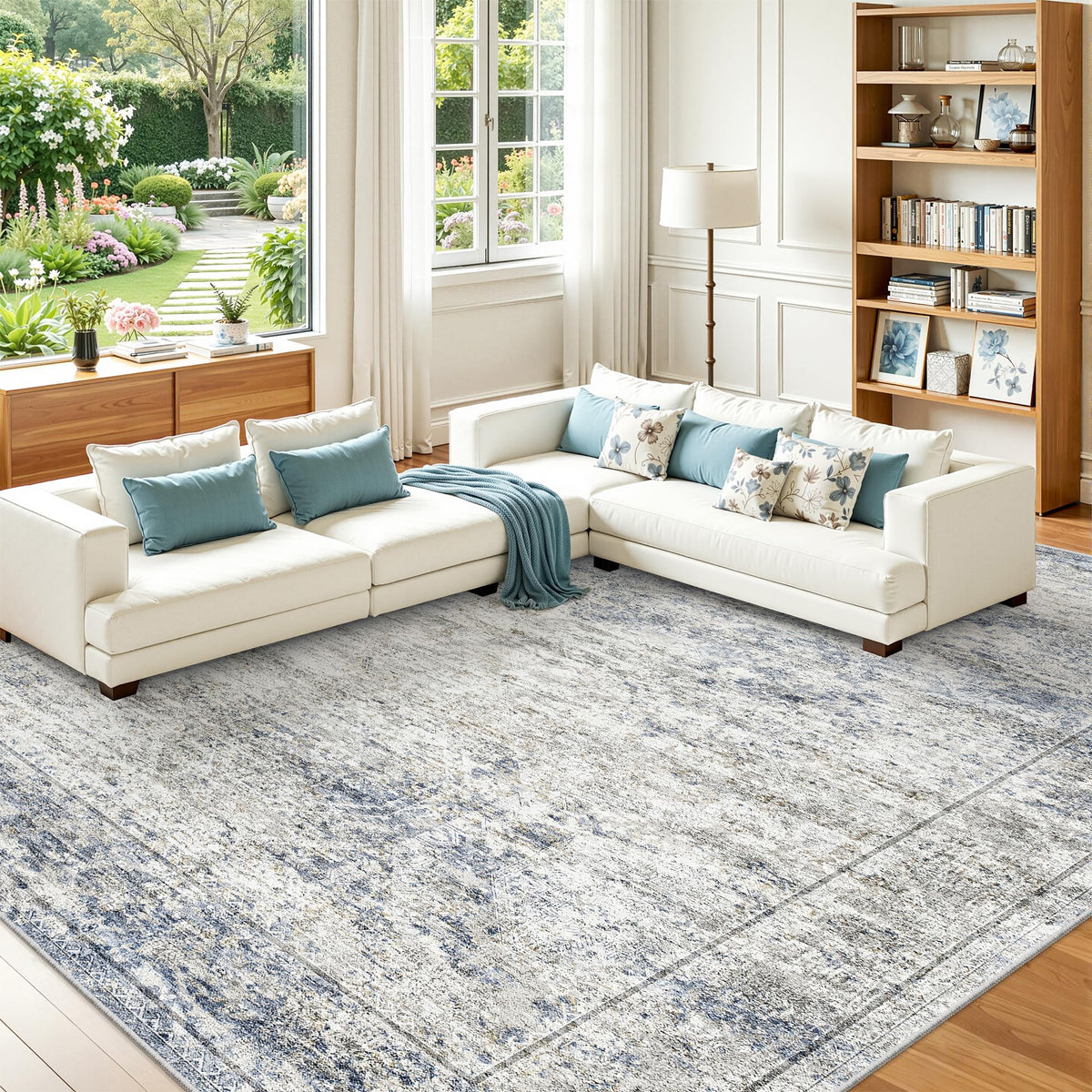 2x8 Runner Rug Non Slip,Washable Hallway Runner Rug,Beige