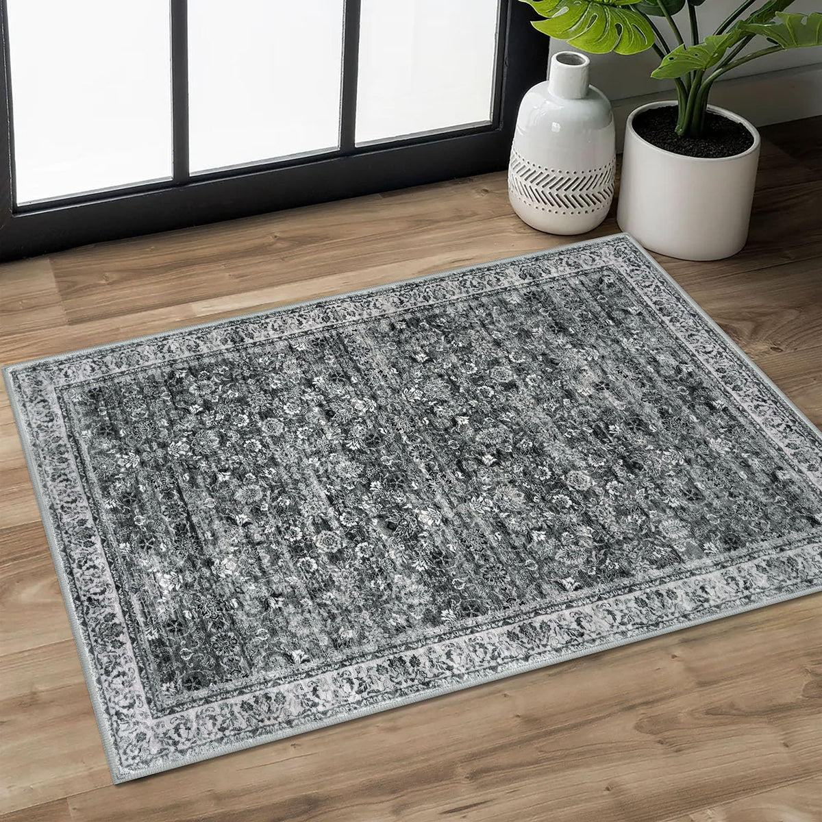 SIILOOM 2x3 Small Washable Area Rug Entryway Door Mat Indoor Kitchen Runner