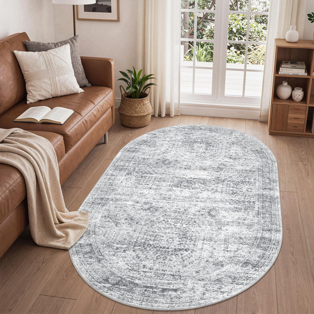 2x8 Runner Rug Non Slip,Washable Hallway Runner Rug,Beige