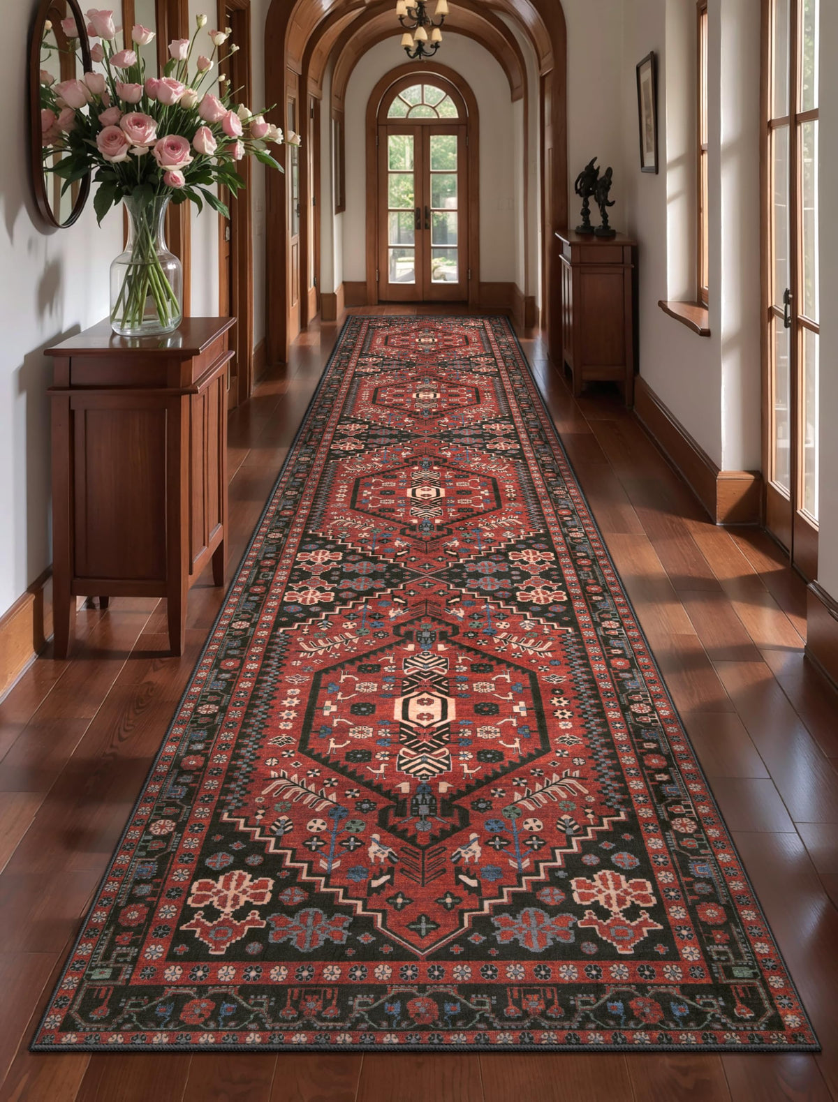Ciicool Washable 3x5 Area Rug,Boho Non-Slip Indoor Mat for Entryway Kitchen