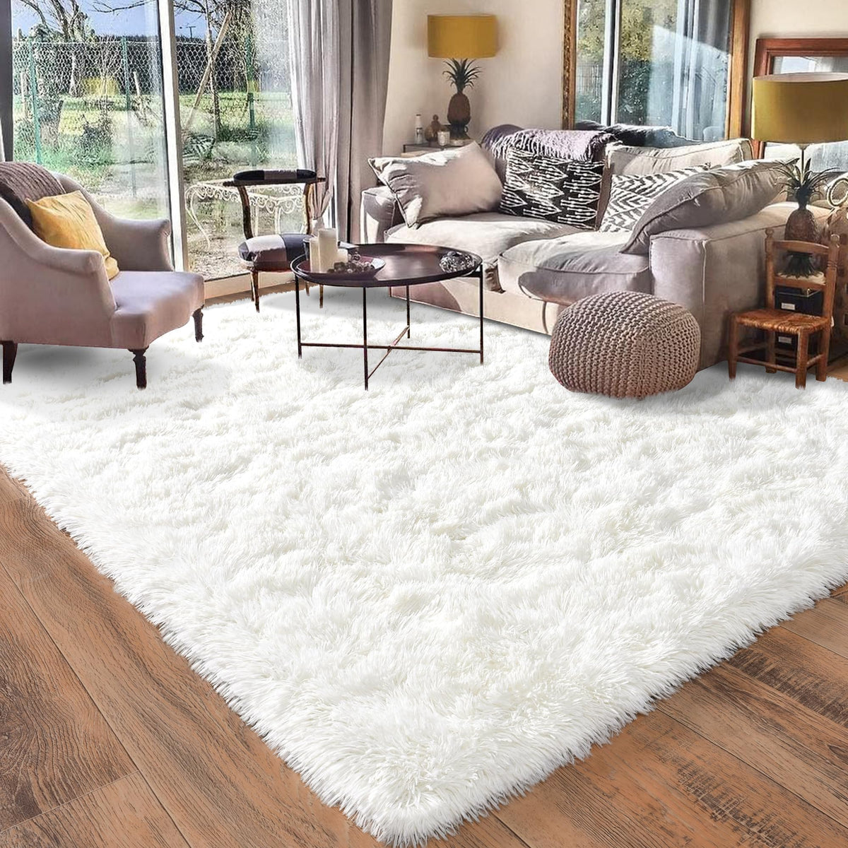Small Black Area Rug, 2x3 Rug for Bedroom Shaggy Throw Rugs for Dorm Rug, Soft Shag Carpet for Kids Room, Plush Comfy Fluffy Bedside Rug for Home Decor Aesthetic
