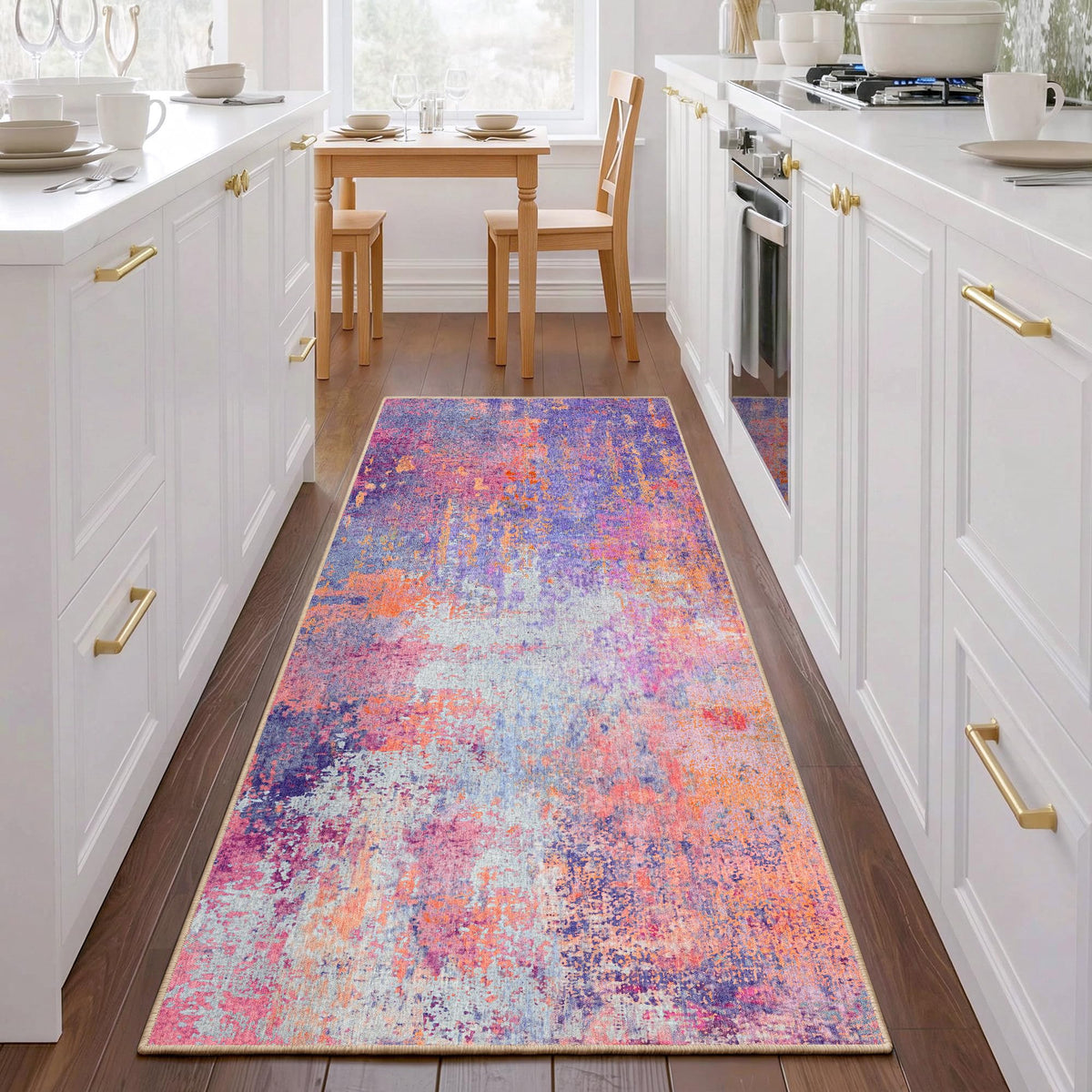 Entryway Rug 2x3 Grey Door Mat Indoor Entrance 24x36, Washable Small Throw Rugs for Kitchen Floor, Entry, Front Door, Bedroom Bedside, Non-Slip Low Pile Stain & Fade Resistant, Abstract Gray