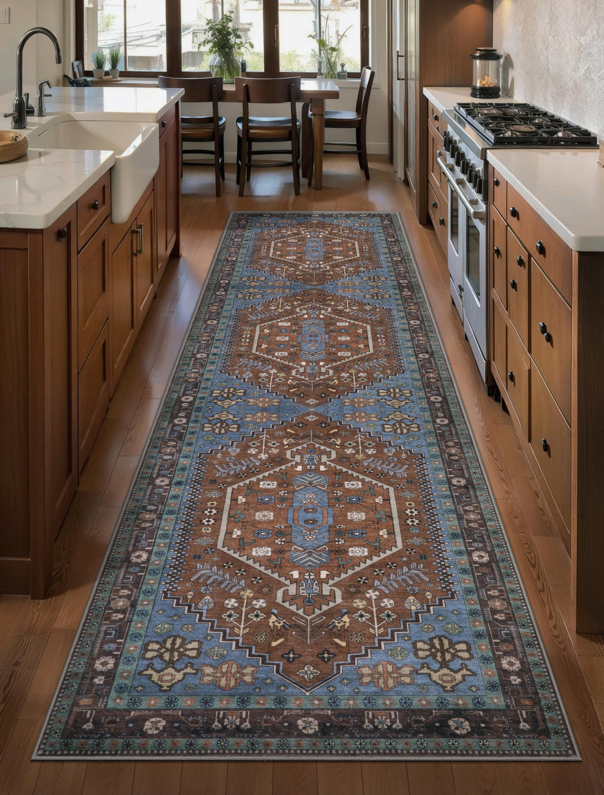 Ciicool Washable 3x5 Area Rug,Boho Non-Slip Indoor Mat for Entryway Kitchen