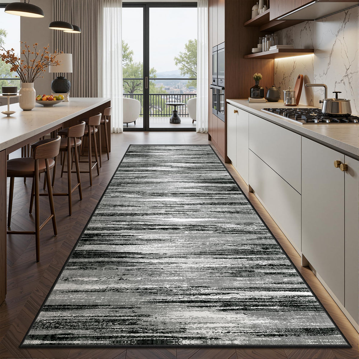 2x8 Runner Rug Non Slip,Washable Hallway Runner Rug,Beige