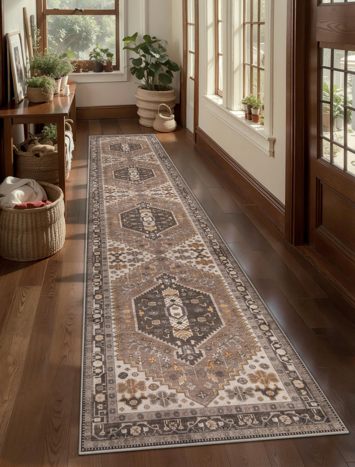 Ciicool Washable 3x5 Area Rug,Boho Non-Slip Indoor Mat for Entryway Kitchen