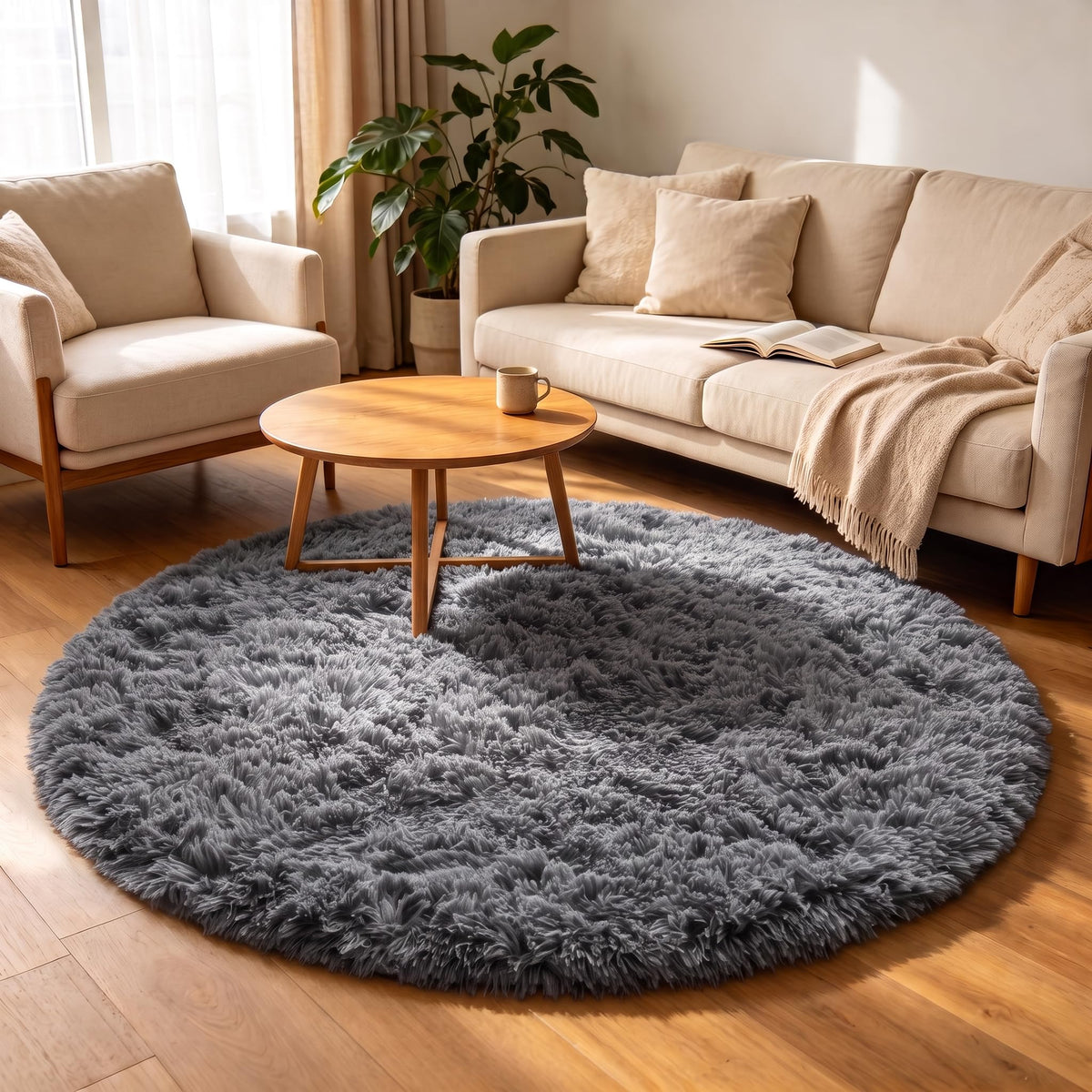 White Runner Rugs for Bedroom Living Room, Fluffy 2x6 Bedside Soft Area Rug
