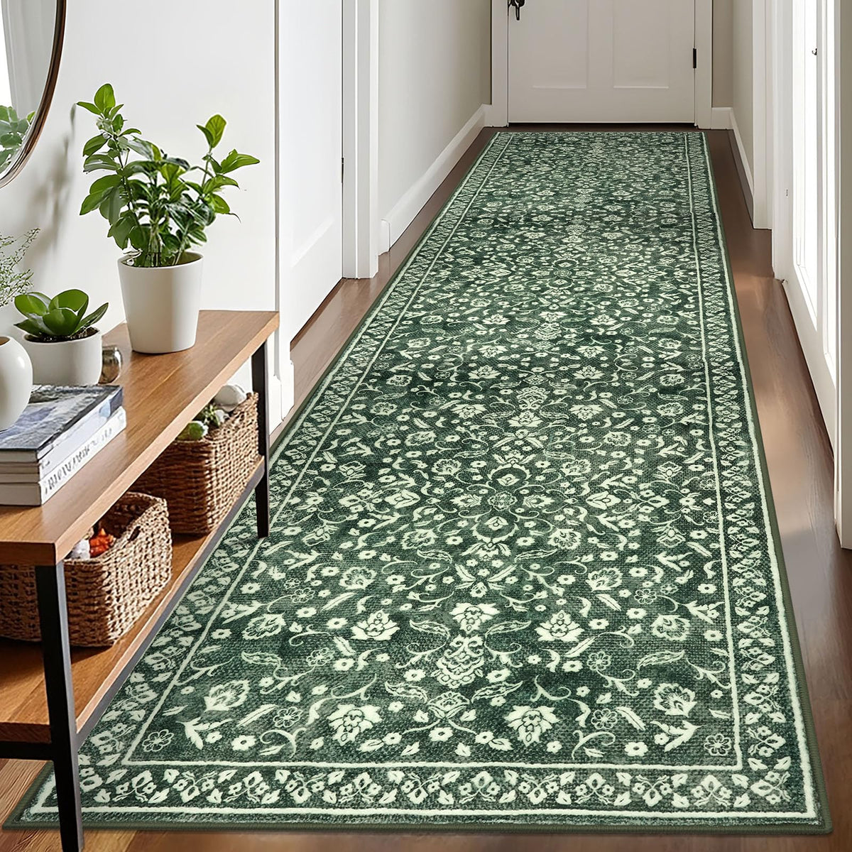Vintage Washable Entryway Rug 2x3 Small Area Rug Non Slip Door Mat