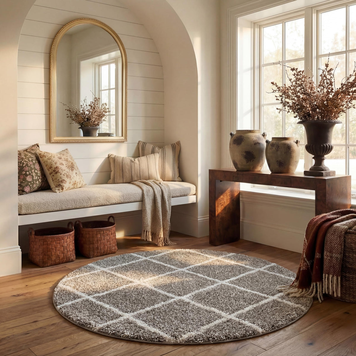 SAFAVIEH Hudson Shag Accent Rug 2'x3', Soft Distressed Grey & Ivory SGH281K