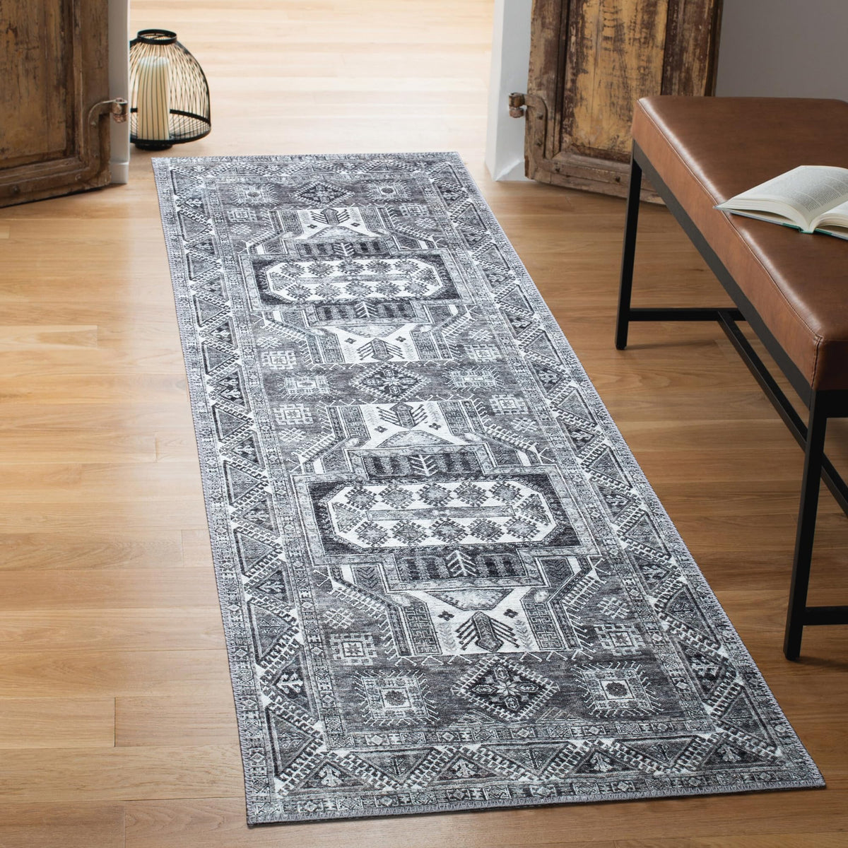 Keen Home Design Vintage Washable Entryway Rug, Non-Slip Low Pile, 2x3