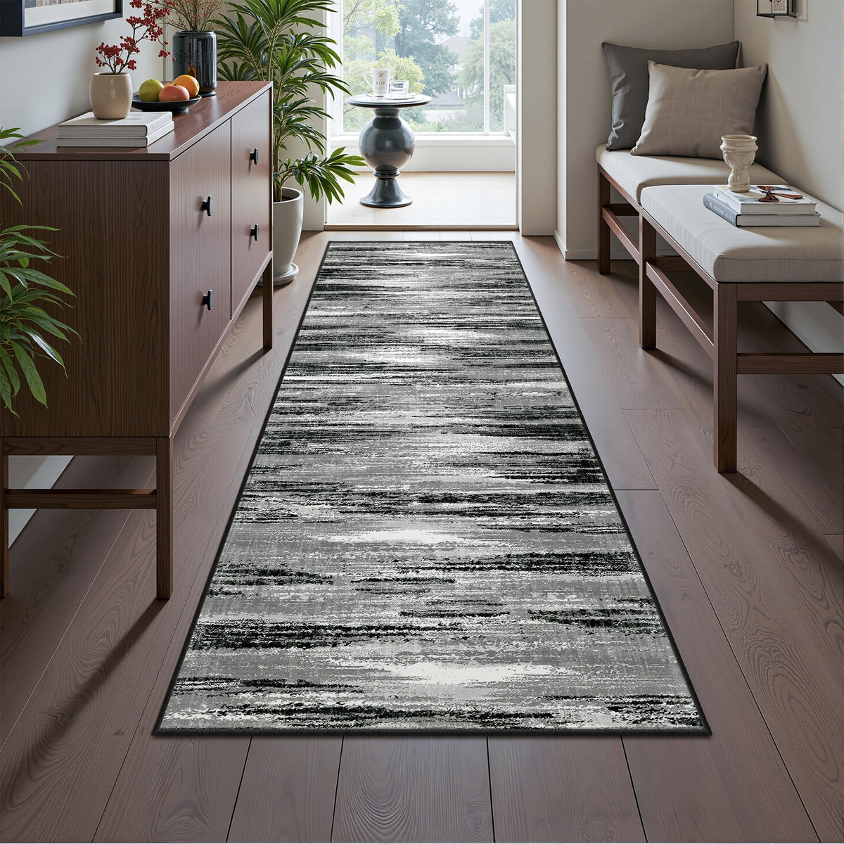 2x8 Runner Rug Non Slip,Washable Hallway Runner Rug,Beige