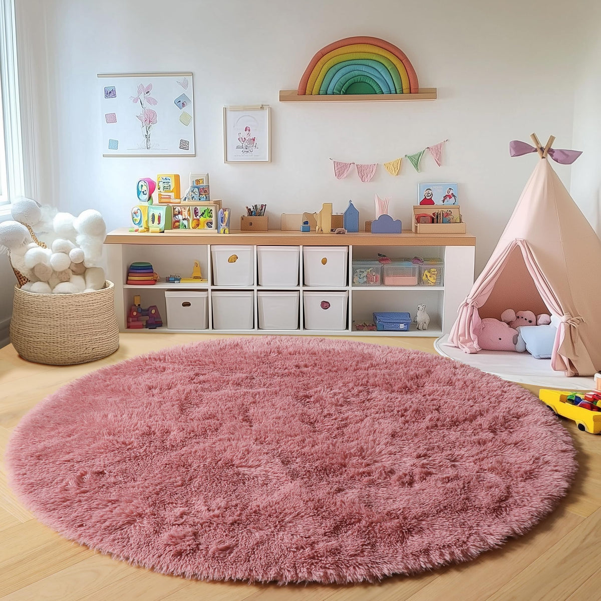 White Runner Rugs for Bedroom Living Room, Fluffy 2x6 Bedside Soft Area Rug